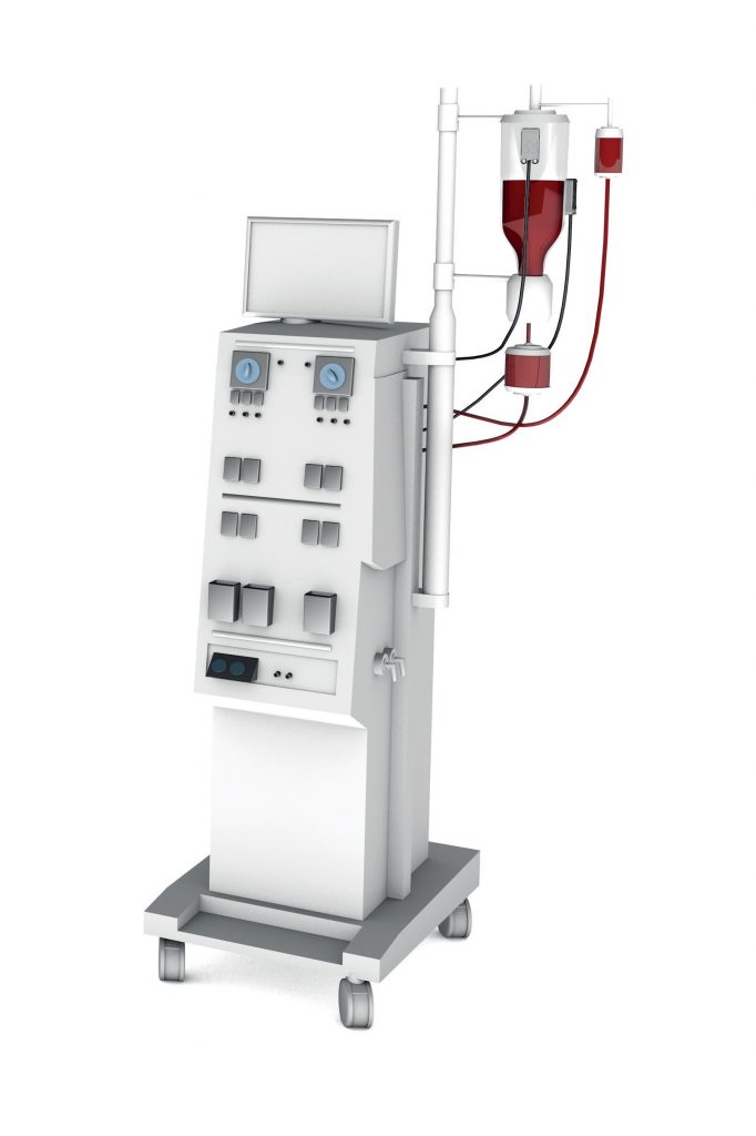 Capacitive sensor on heart lung machine
